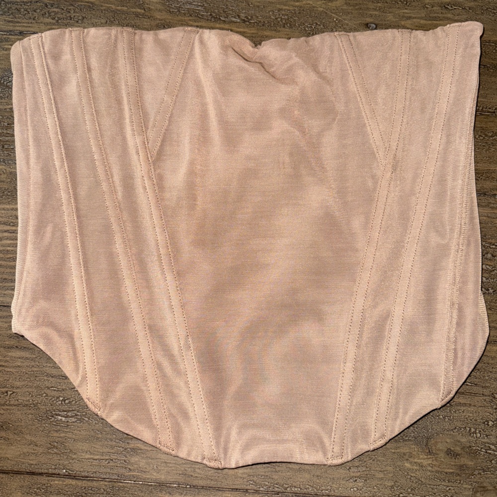 White Fox Boutique Tan Crop Top medium